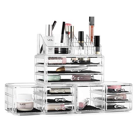 Amazon.com: Felicite Home Acrylic Jewelry and Cosmetic Storage Boxes Makeup Organizer Set, 4 Piece: Gateway