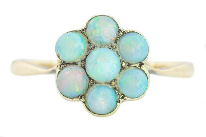 Antique Opal Cluster Ring – Lillicoco