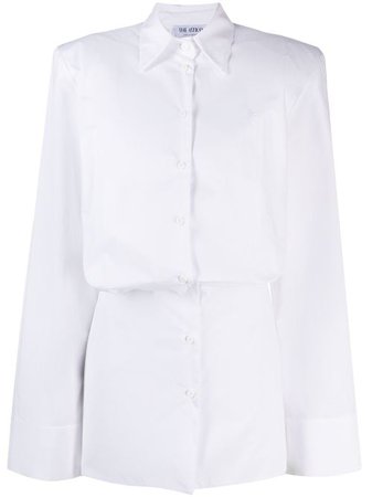 Shop white The Attico Margot mini shirtdress with Express Delivery - Farfetch