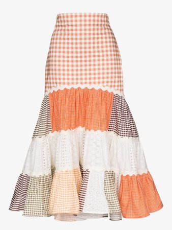 Silvia Tcherassi Petrona patchwork midi skirt | Browns