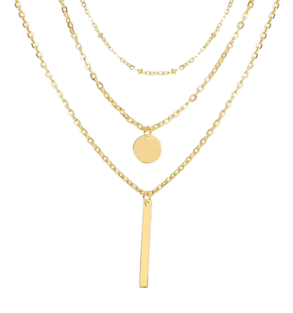 Ожерелье-цепь многослойная
