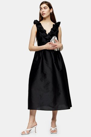 Black Taffeta Bow Dress | Topshop
