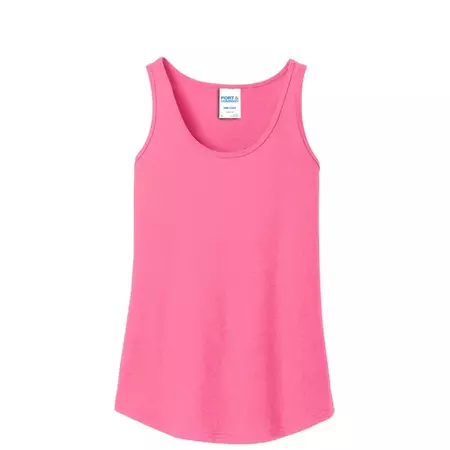 Port & Company Ladies Core Cotton Tank Top-2XL (Neon Pink) - Walmart.com