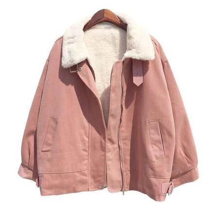 Pink jacket.