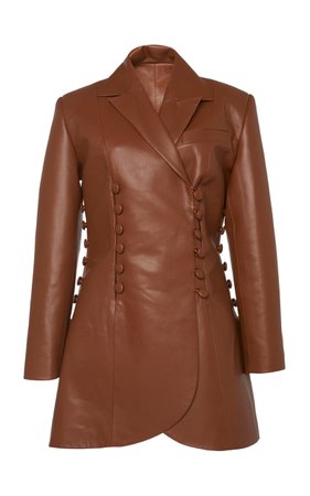 Long Leather Blazer by MATÉRIEL | Moda Operandi