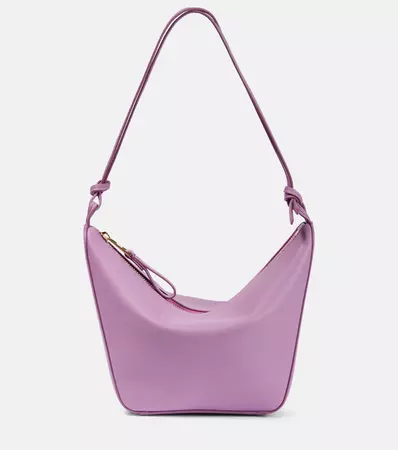 Hammock Mini Leather Shoulder Bag in Purple - Loewe | Mytheresa