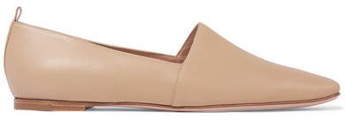 Leather Loafers - Beige