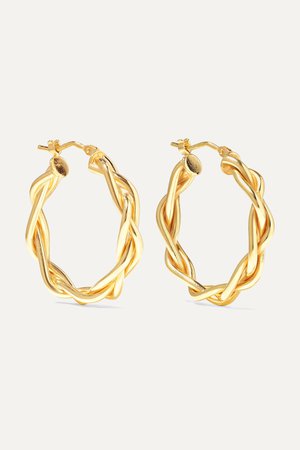 Gold + NET SUSTAIN 14-karat gold hoop earrings | Loren Stewart | NET-A-PORTER