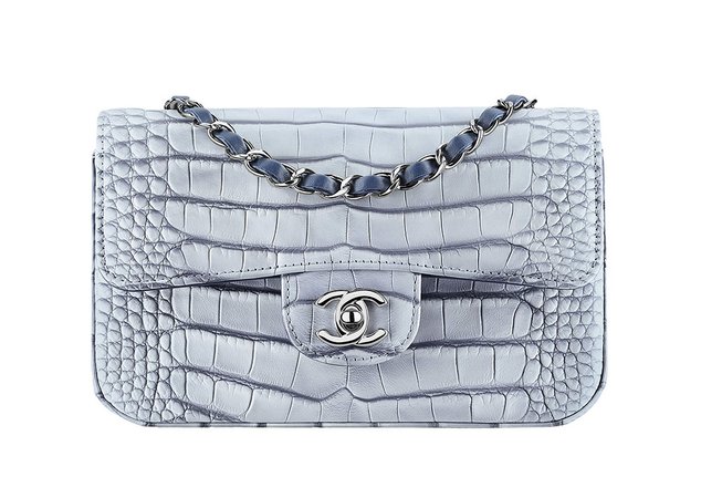 Chanel Flap Bag Alligator Blue