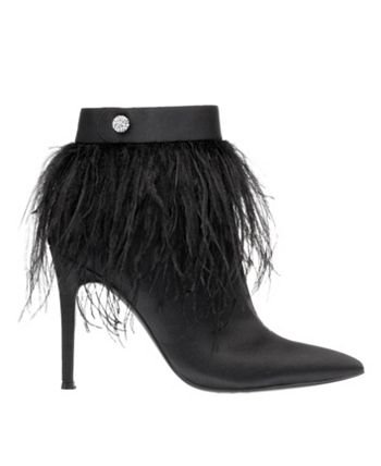 Nina Dancy Feather Stiletto Ankle Bootie & Reviews - Booties - Shoes - Macy's