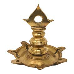 Traditional Religious Oil Brass Diya Temple Lamp