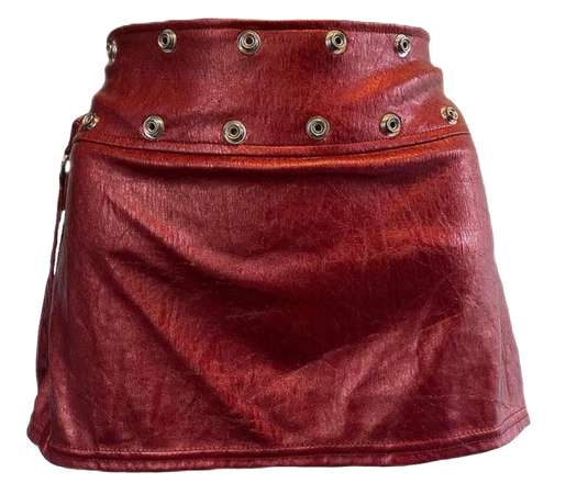 Red Skirt Leather