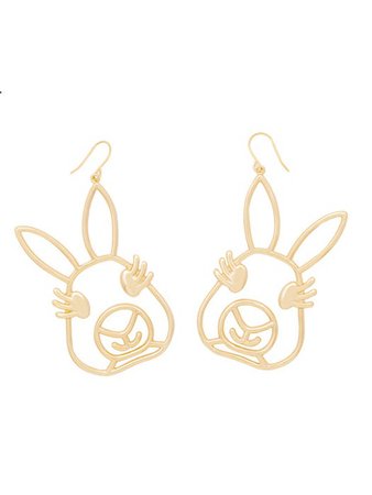 Bunny Drawing Earring | W Concept