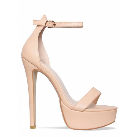 Selena Nude Platform Stiletto Heels : Simmi Shoes