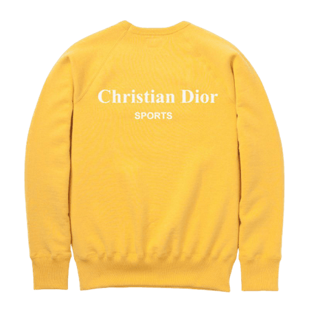 Dior Vintage CD Sports Yellow Sweatshirt