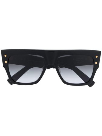 Shop black Balmain B-II square frame sunglasses with Express Delivery - Farfetch