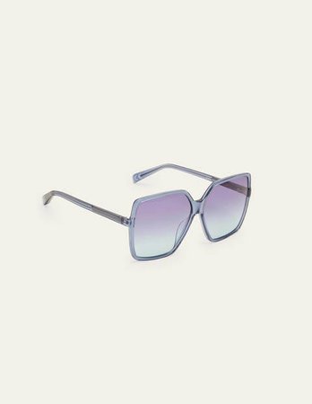 Oversized Square Sunglasses - Blue | Boden US