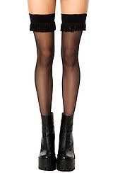 House of Holland The Sheer Fring Hold Up Thigh Highs