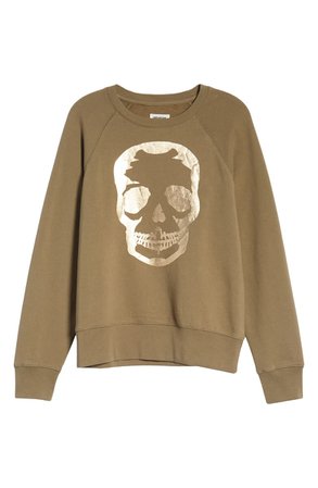Zadig & Voltaire Metallic Skull Sweatshirt | Nordstrom