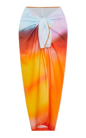 Makai Printed Nylon Midi Wrap Skirt By Simkhai | Moda Operandi