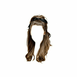 Brown Hair PNG Bow