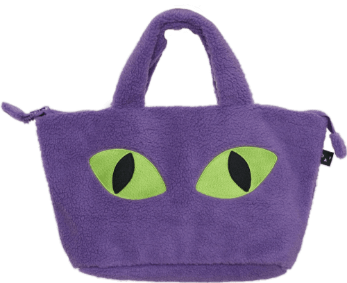 cias pngs // purple and green eye bag