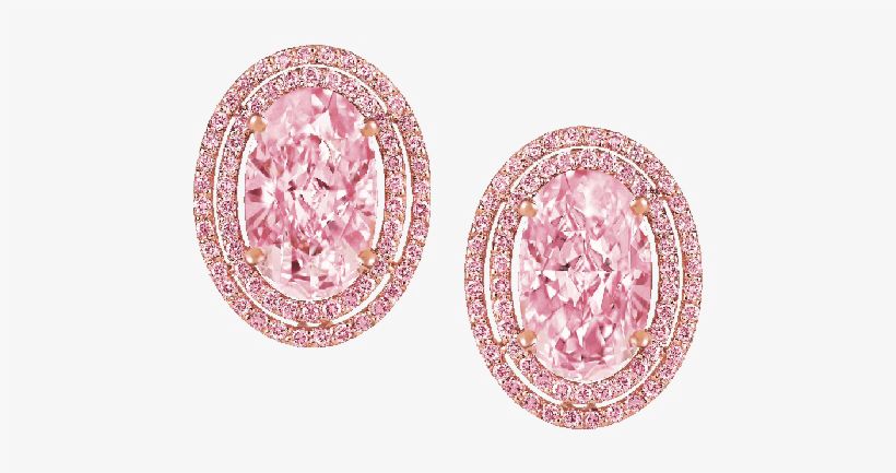 pink diamonds earrings
