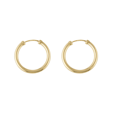 9k yellow gold sleeper earrings