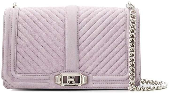 Chevron Quilted Love crossbody bag