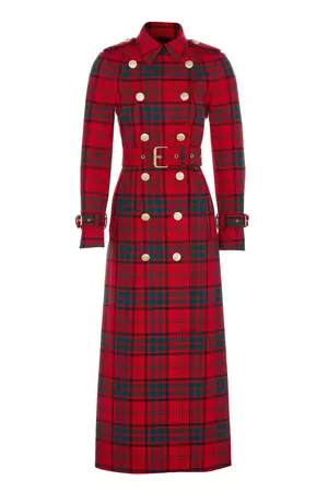 Full Length Marlborough Trench Coat (Red Tartan) – Holland Cooper ®