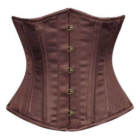 brown underbust corset
