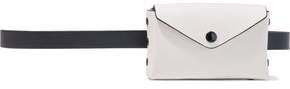 Snap-detailed Leather Belt Bag