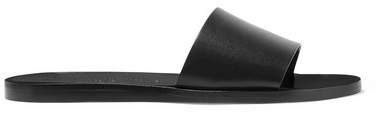 Leather Slides - Black