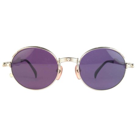 1990s Jean Paul Gaultier Silver Metal Sunglasses
