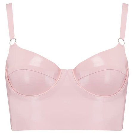*clipped by @luci-her* Latex Full Cup Bra - Baby Pink | Elissa Poppy | Wolf & Badger