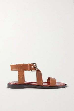 Tan Aria leather sandals | Chloé | NET-A-PORTER