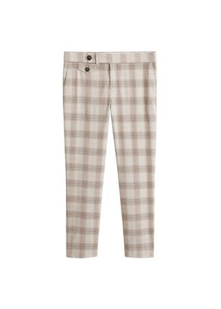 MANGO Slim-fit cotton-blend trousers