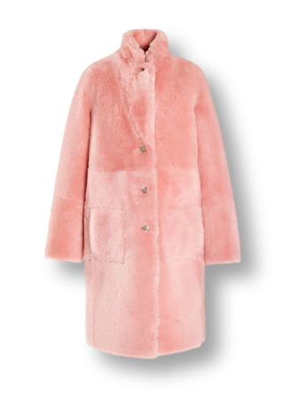 Joseph Britanny Reversible Shearling Coat pink