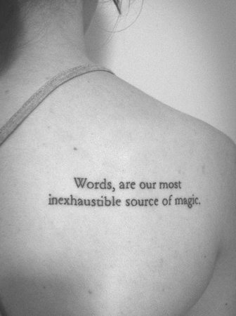 words tattoo