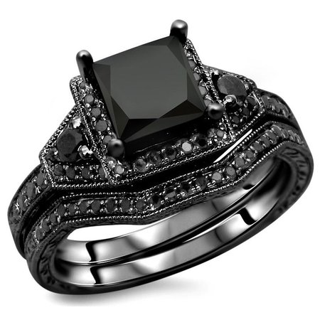 all black diamond ring