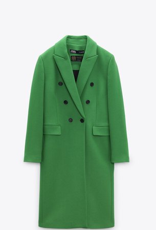green coat Zara