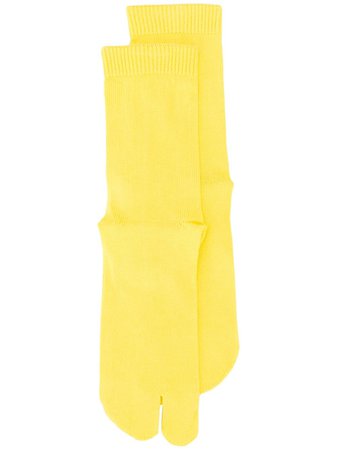 Maison Margiela Tabi Ankle Socks S51TL0042S17265 Yellow | Farfetch