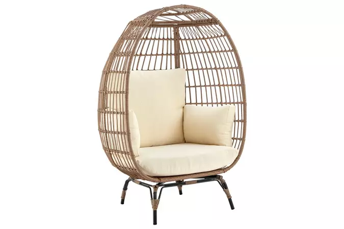 Spezia Outdoor Freestanding Egg Chair with Cushion