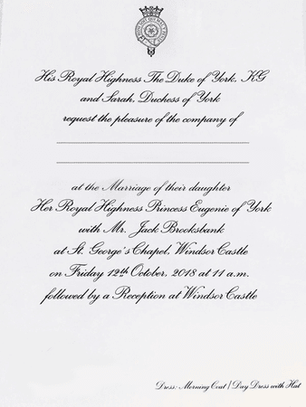 Princess Eugenie & Jack Brooksbank's Wedding Invites Compared to Prince Harry & Meghan's