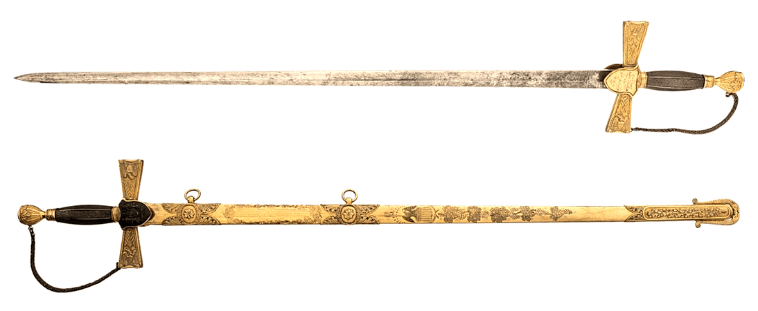 antique Golden sword png