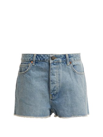 Hawaii raw-cut distressed denim shorts | Raey | MATCHESFASHION.COM