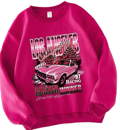 triple pink sweatshirt