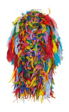 Dolce & Gabbana Multicolor Feather Coat