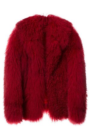 *clipped by @luci-her* Red Fur Coat