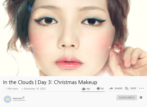 In The Clouds Christmas Makeup